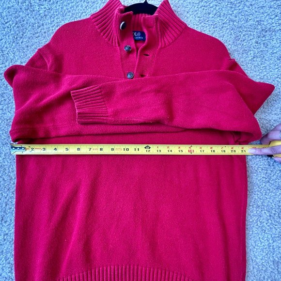 Polo Ralph Lauren 100% Cotton Men's 1/4 Button Mock Neck Sweater - Picture 9 of 9